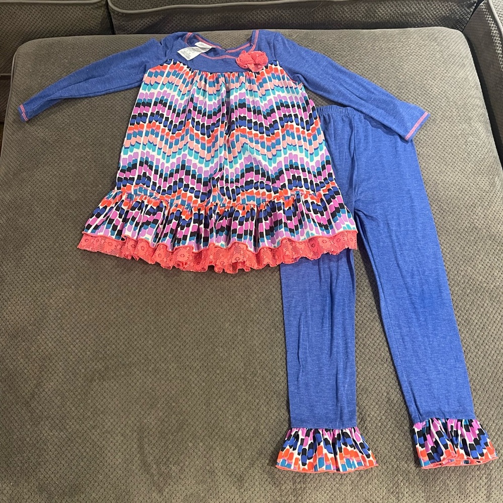 Bonnie Jean girls size 6 leggings set